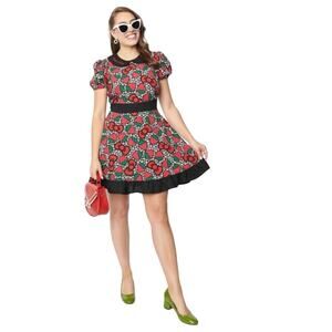 Hello Kitty x Smak Parlour RARE Strawberry Mini Dress Pockets Womens 1X